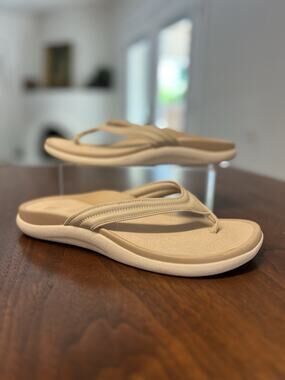 ABEO Laguna Thin Strap Sandals In Cuban Sand Orthotic Support Women’s Size 9.5